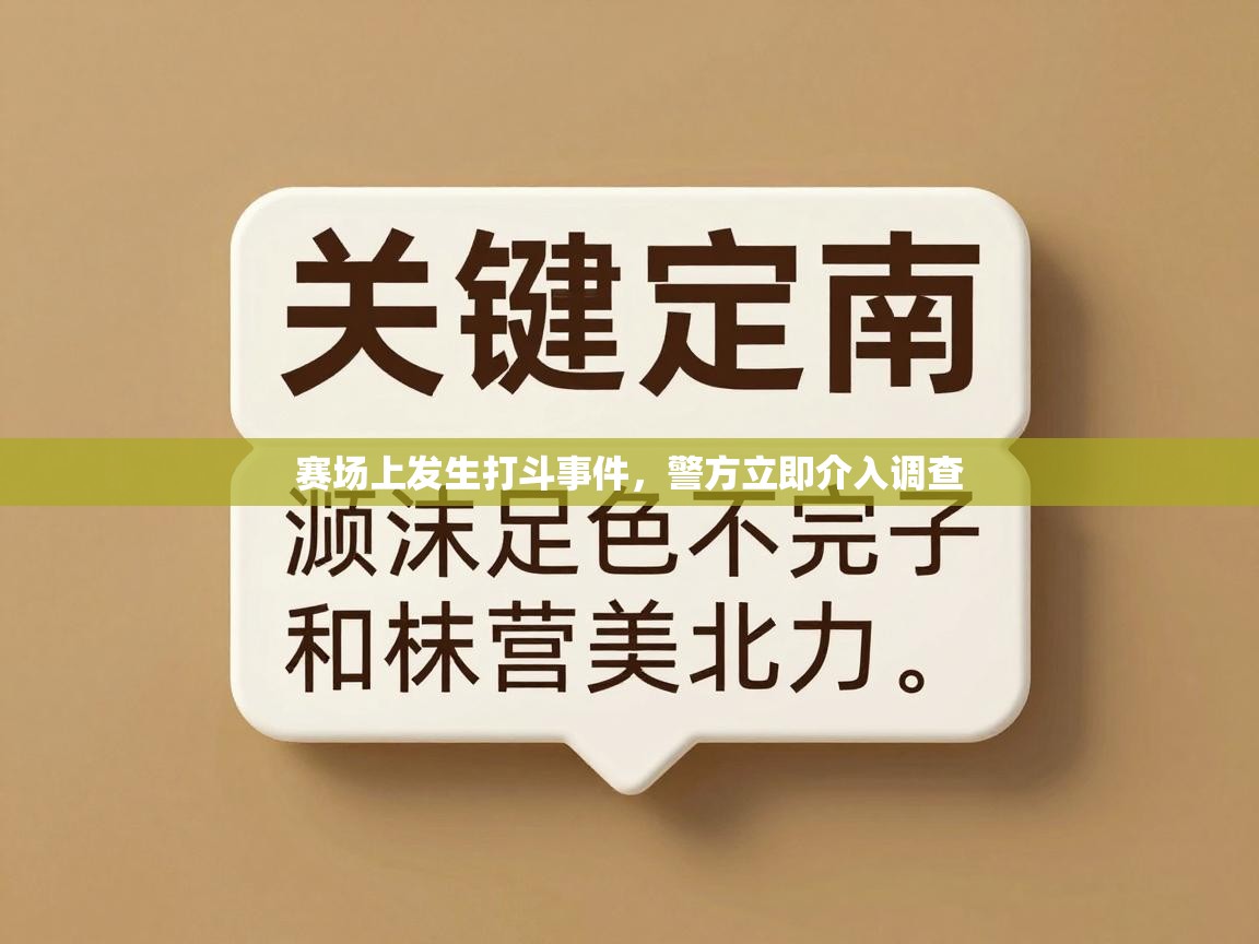 赛场上发生打斗事件，警方立即介入调查  第2张